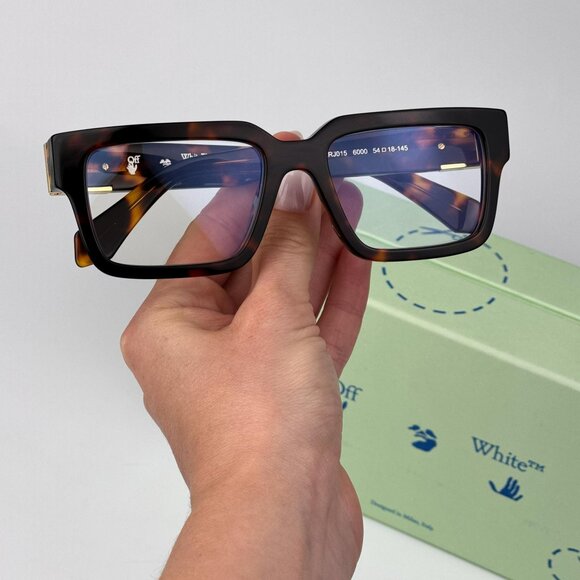 Off-White STYLE 15 Eyeglasses – Havana Square FrameModel OERJ015 6000